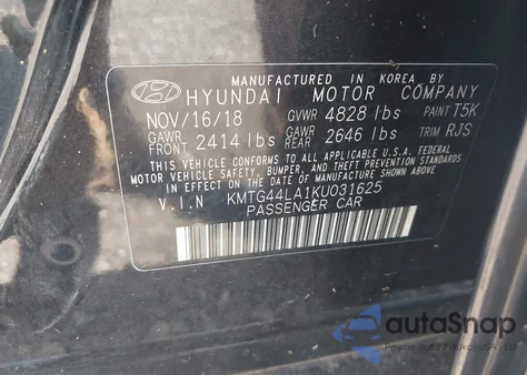 2019 Genesis G70 2.0T Advanced из США, поврежденный, VIN KMTG44LA1KU031625